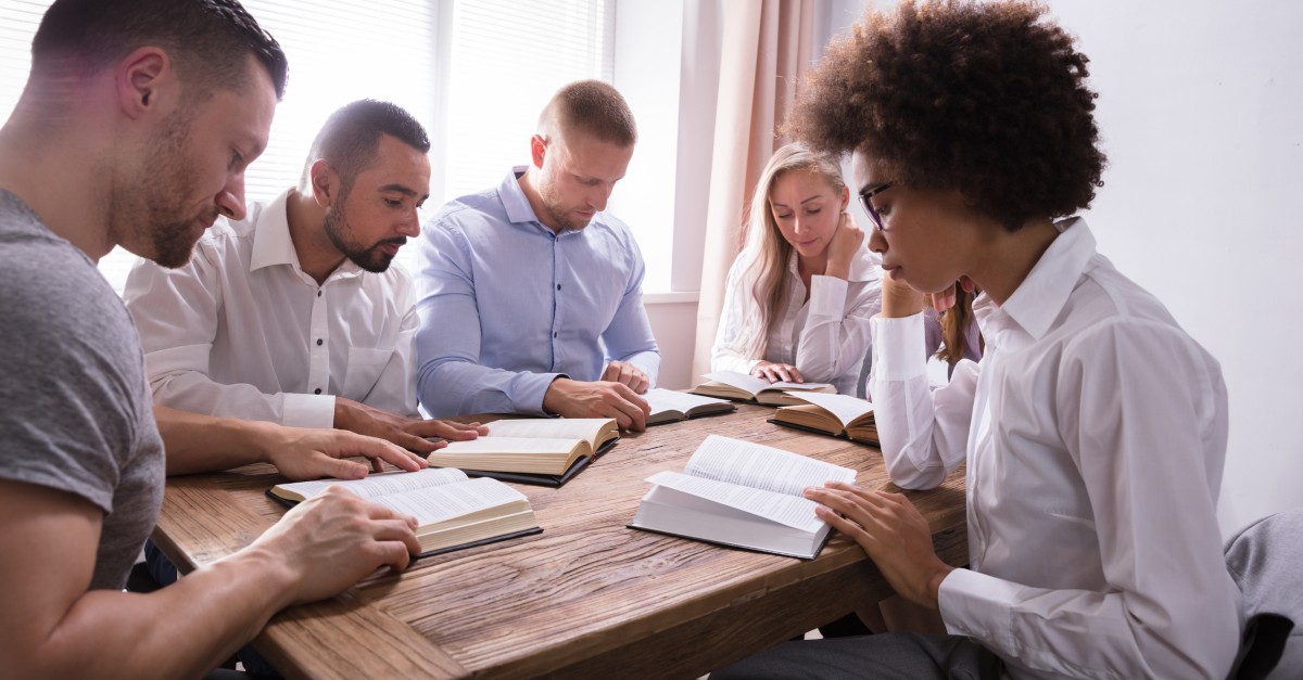 diverse group bible study serious