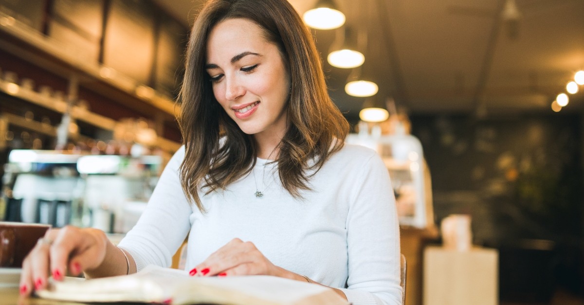 Woman reading the Bible