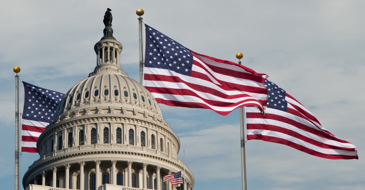 US Capitol and American flag