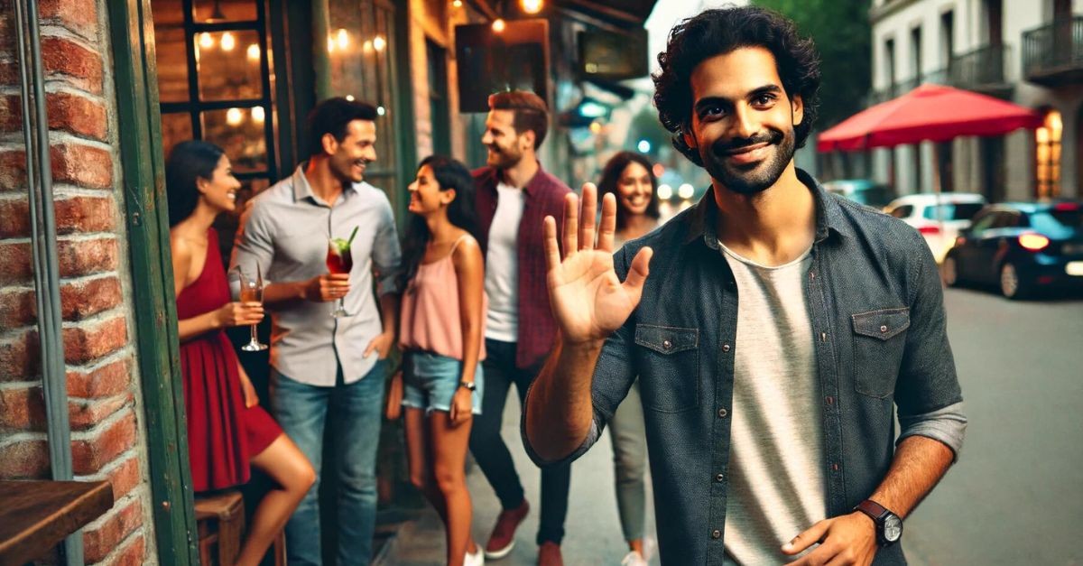 Man walking away from his friends at a bar; what is a godly man?