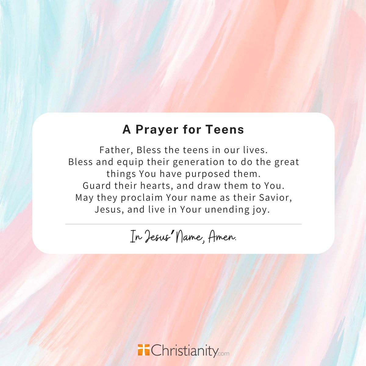 Prayer for teens